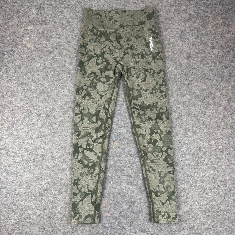 Gymshark Adapt Seamless Camo Leggings 24" Camouflage Green Womens Medium M